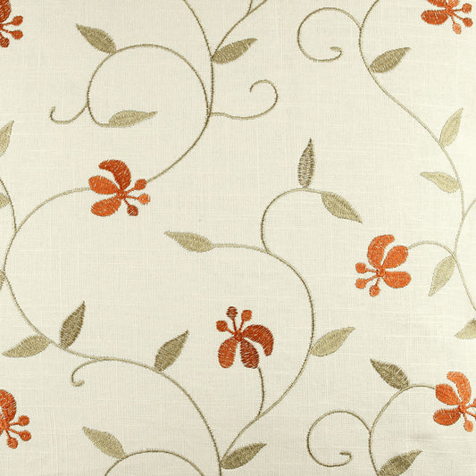 D.V. KAP HOME 2083-YARD Cedarberry Fabric Embroidery, Floral  Red   - Cedarberry
