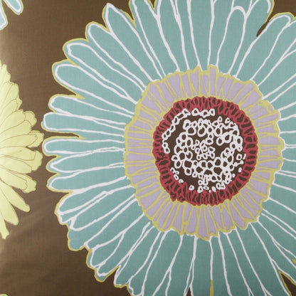 D.V. KAP HOME   24" x 24" Sunshine Pillow - Aqua Floral    - 2085-A-2424