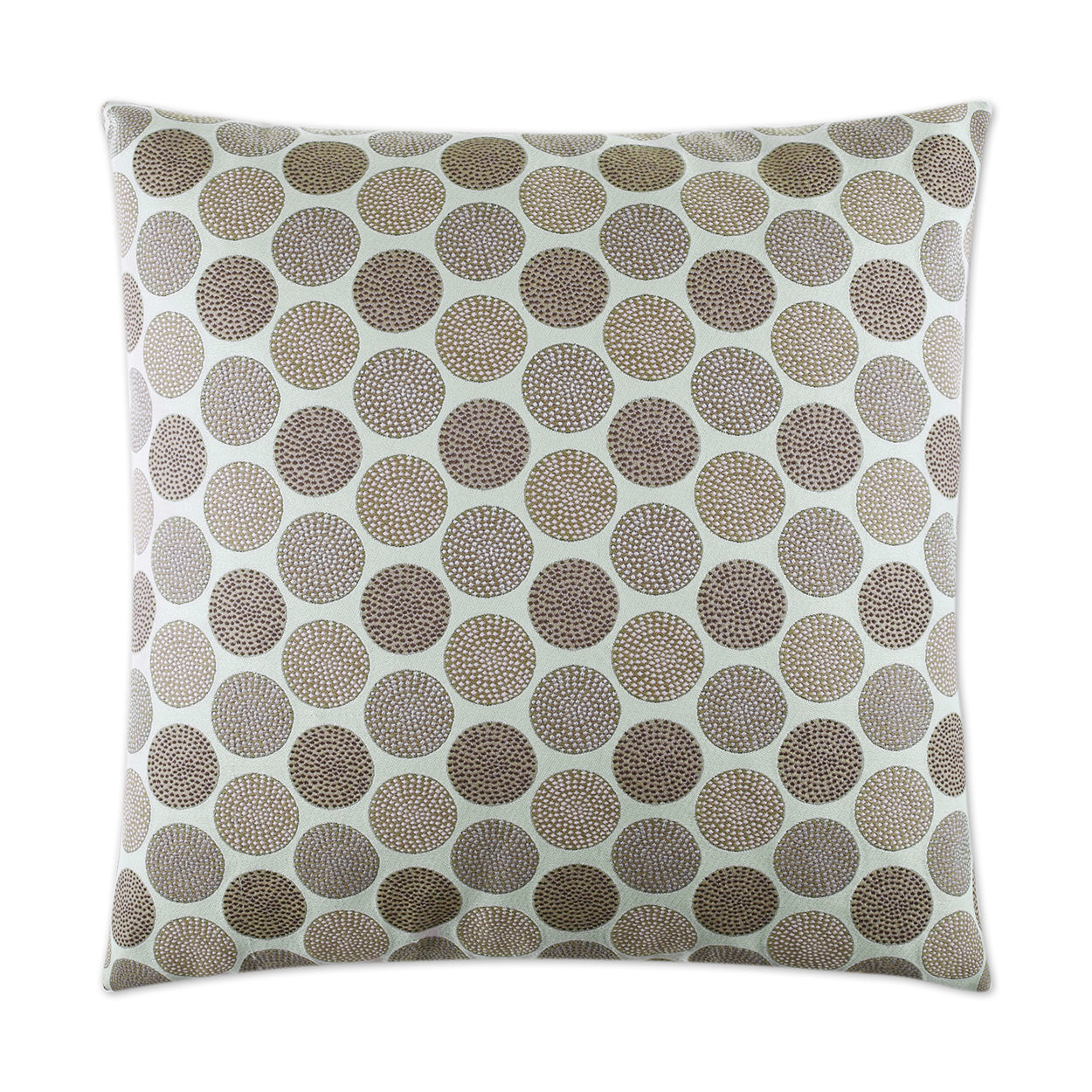 D.V. KAP HOME   24" x 24" Circadian Pillow - Seaglass Circular - Dots    - 2087-S-2424