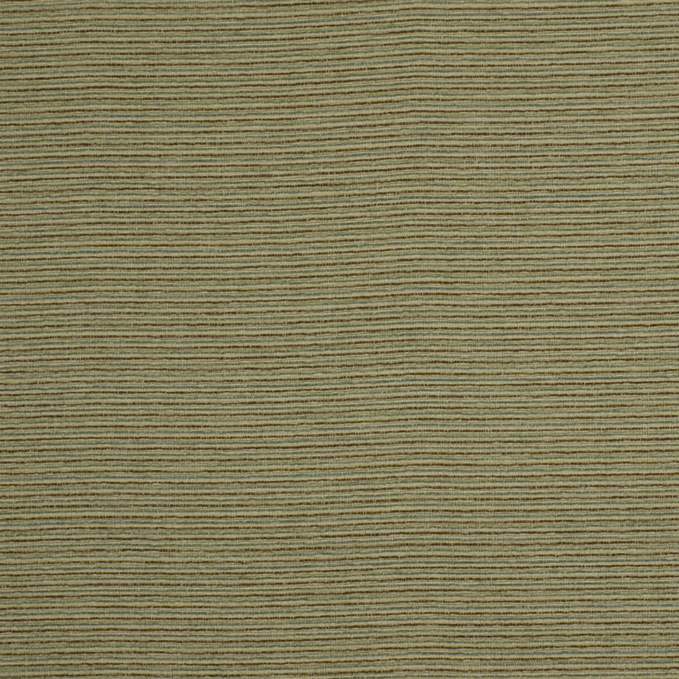 Olive green fabric with horizontal, wavy stripes; ribbed, corduroy-like upholstery texture.