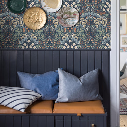 SCHUMACHER  Borastapeter BLOMSTERVALL   MIDNIGHT MULTI   - 2097