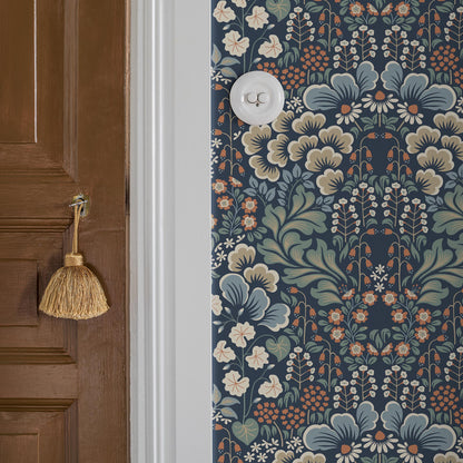 SCHUMACHER  Borastapeter BLOMSTERVALL   MIDNIGHT MULTI   - 2097