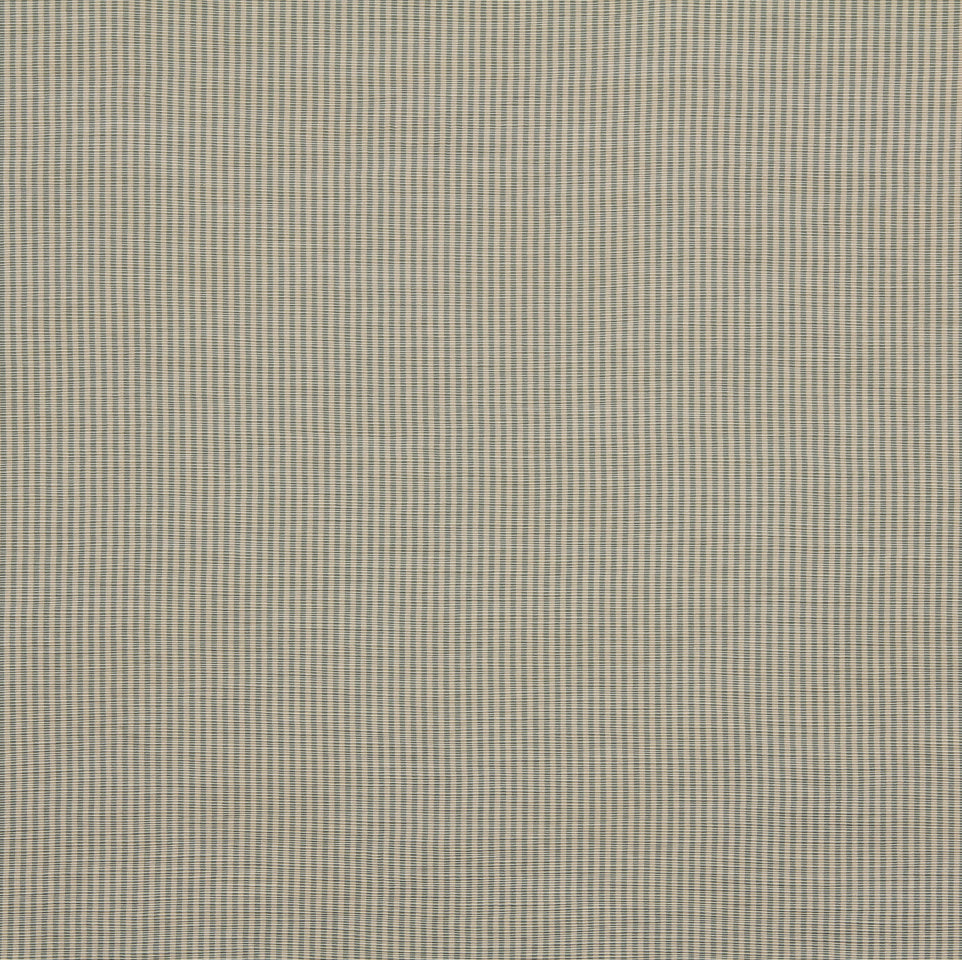 Beige striped fabric swatch, fine vertical stripes in neutral linen weave, versatile upholstery or craft material.