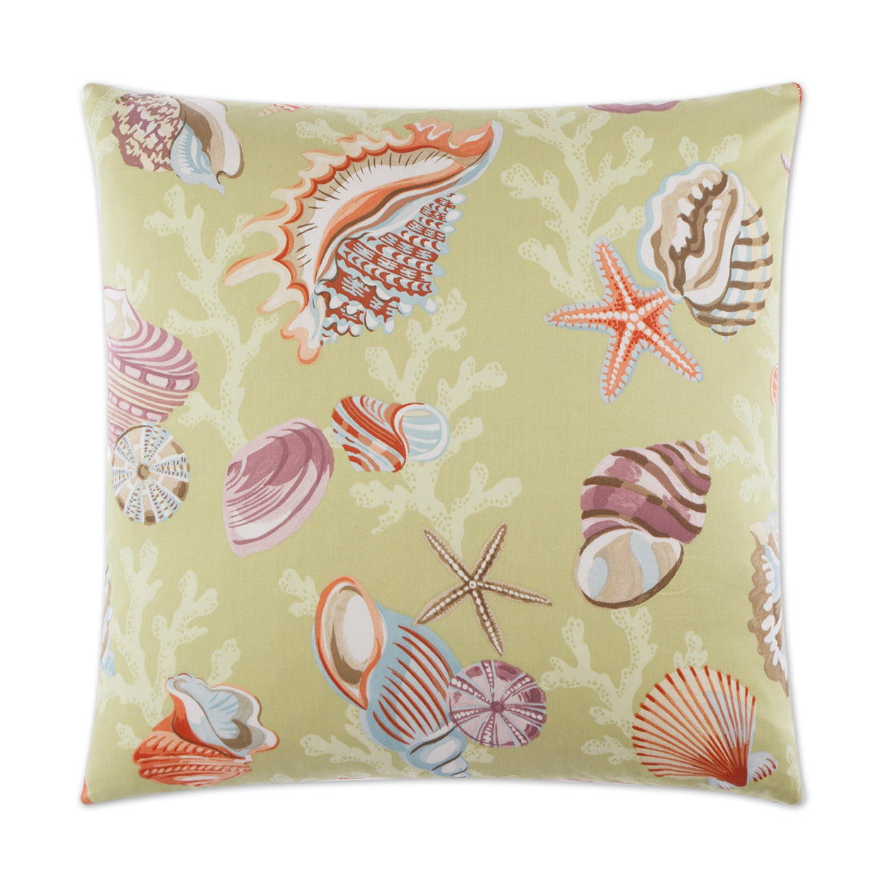 D.V. KAP HOME   24" x 24" Coral Beach Pillow Beach    - 2102-2424