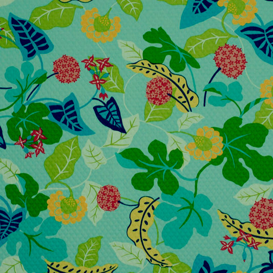 Robert Allen @ Home Baja Floral Em | Turquoise  Drapery     - 210233