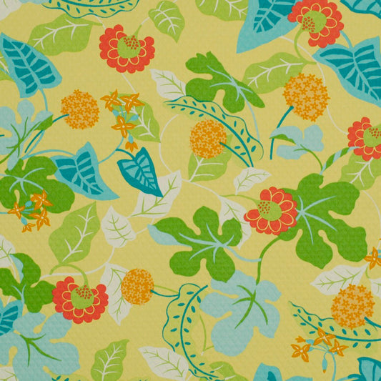 Robert Allen @ Home Baja Floral Em | Lemon  Drapery     - 210234