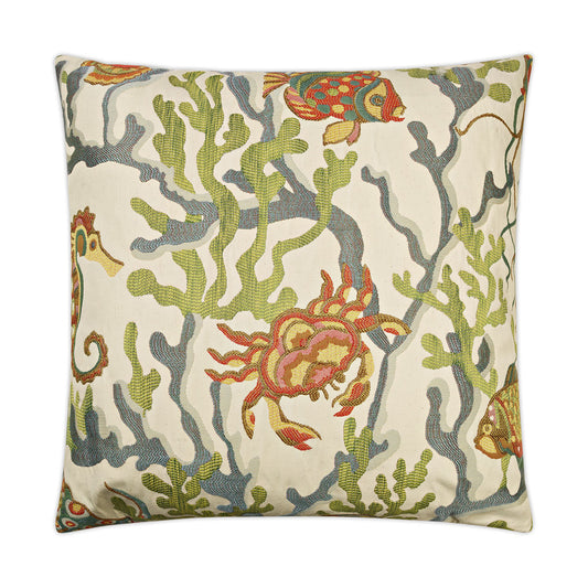 D.V. KAP HOME   24" x 24" Crab Walk Pillow Beach    - 2125-2424