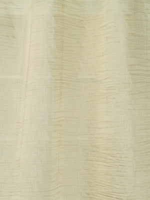 Ivory cream textured fabric with subtle horizontal wave lines, lightweight drapery material.