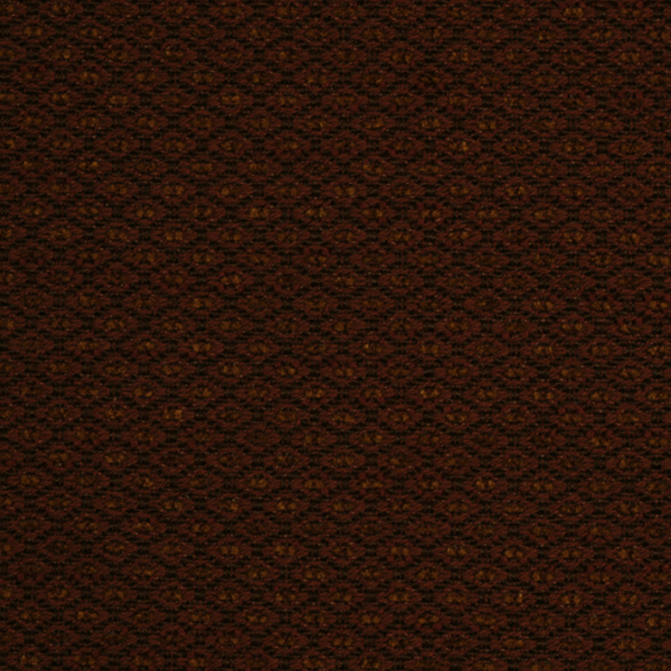 Dark brown jacquard upholstery fabric with tiny copper-brown diamond motifs.