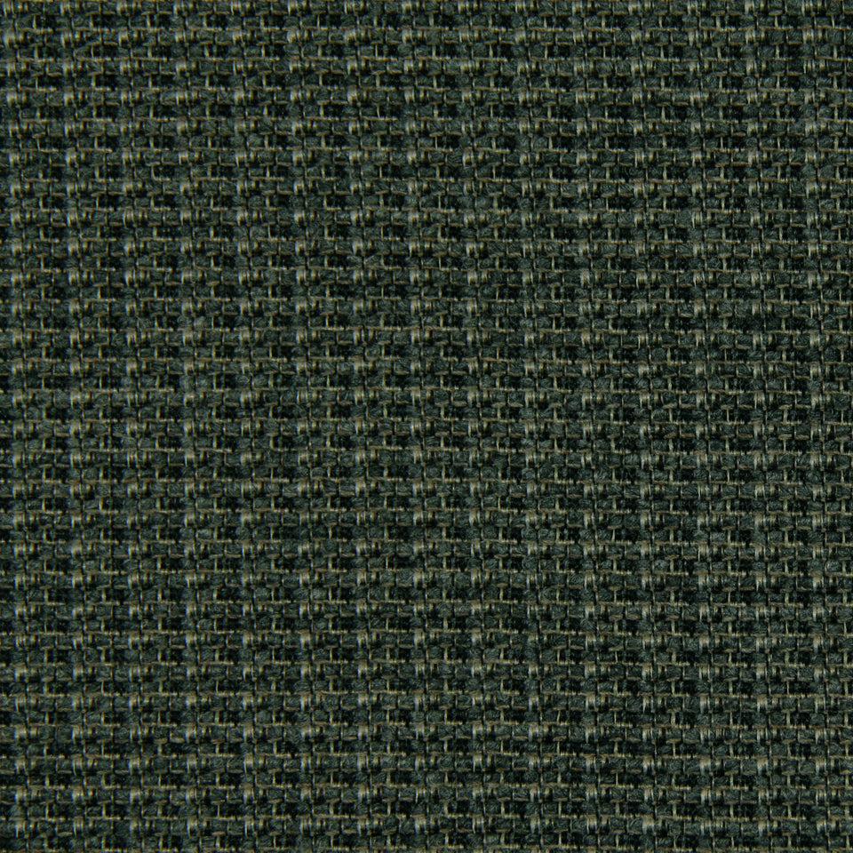 Dark green woven fabric with a subtle tan-gold grid.