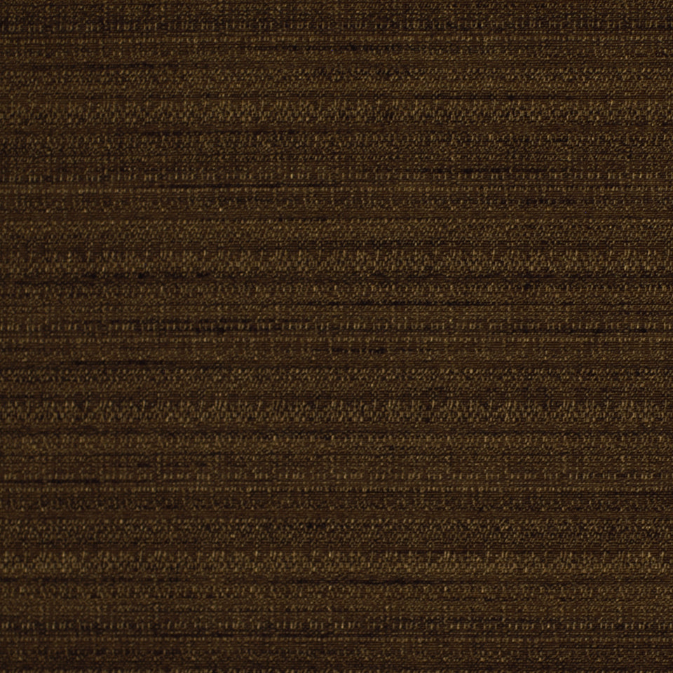 Dark brown woven fabric with subtle horizontal stripes; upholstery or rug material.