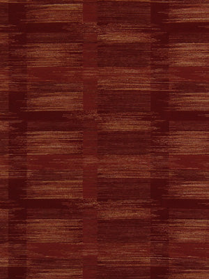 Rust red plaid woven upholstery fabric with brushed texture and subtle checker pattern.