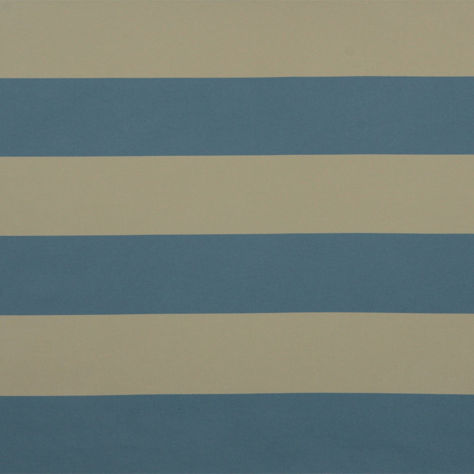 Beige & blue horizontal stripes; abstract stripe pattern on slate linen fabric.