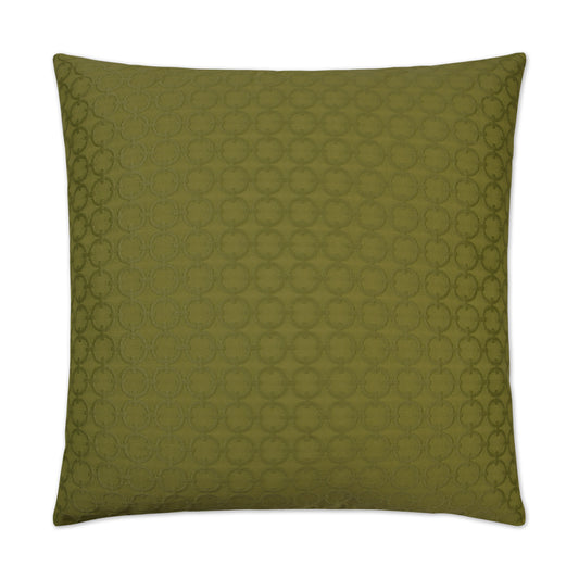 D.V. KAP HOME   24" x 24" Full Circle Pillow - Green Solid, Circular - Dots    - 2149-G-2424