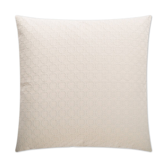 D.V. KAP HOME   24" x 24" Full Circle Pillow - Ivory Farmhouse, Solid, Circular - Dots    - 2149-I-2424