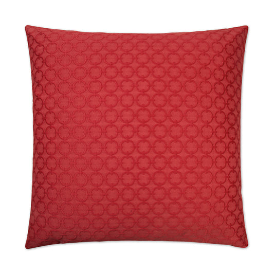 D.V. KAP HOME   24" x 24" Full Circle Pillow - Red Solid, Circular - Dots    - 2149-R-2424