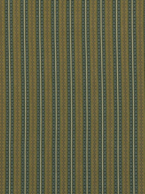 Slate striped jacquard upholstery fabric with ornate motifs