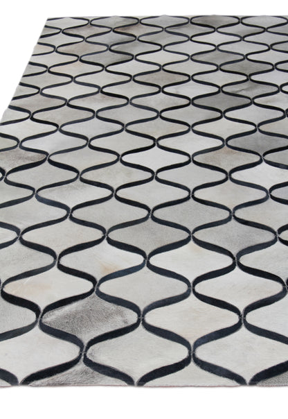 EXQUISITE RUGS   Natural Hide Indoor Hand Stitched    - 2153-4'6"X11'