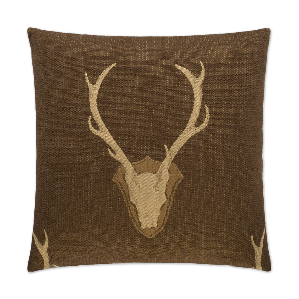 D.V. KAP HOME   24" x 24" Uncle Buck Pillow - Brown Western Chic, Novelty    - 2155-BR-2424