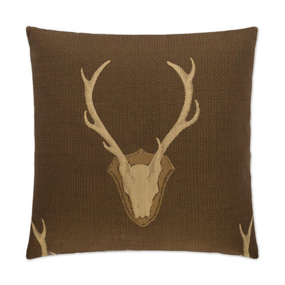 D.V. KAP HOME   24" x 24" Uncle Buck Pillow - Brown Western Chic, Novelty    - 2155-BR-2424
