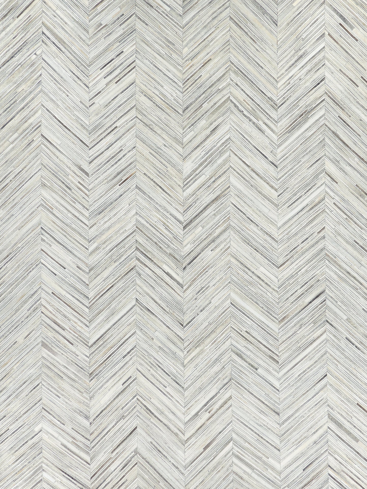 Natural hide indoor hand-stitched rug, 5' x 8'.