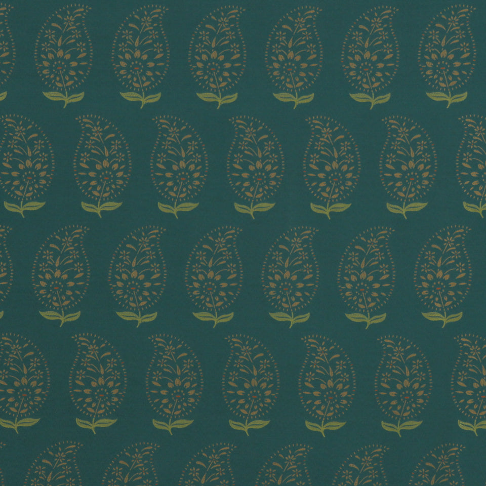 Robert Allen Contract Dotted Paisley | Aquatic  Upholstery     - 216576