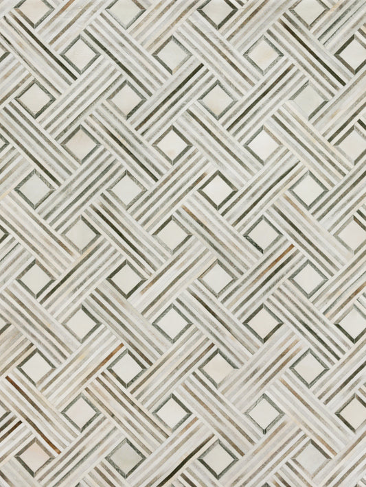 EXQUISITE RUGS   Natural Hide Indoor Hand Stitched    - 2166-5'X8'