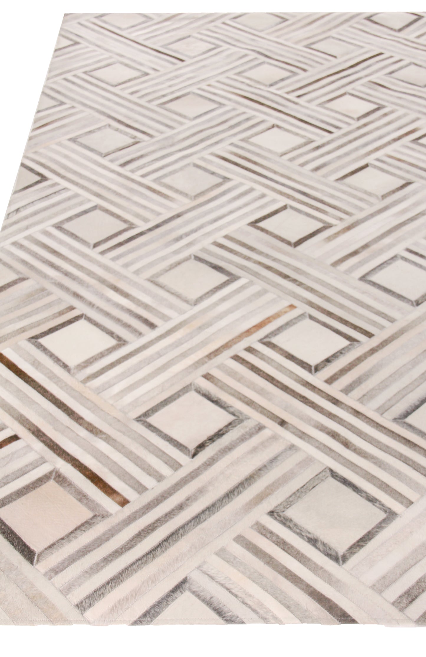 EXQUISITE RUGS   Natural Hide Indoor Hand Stitched    - 2166-5'X8'