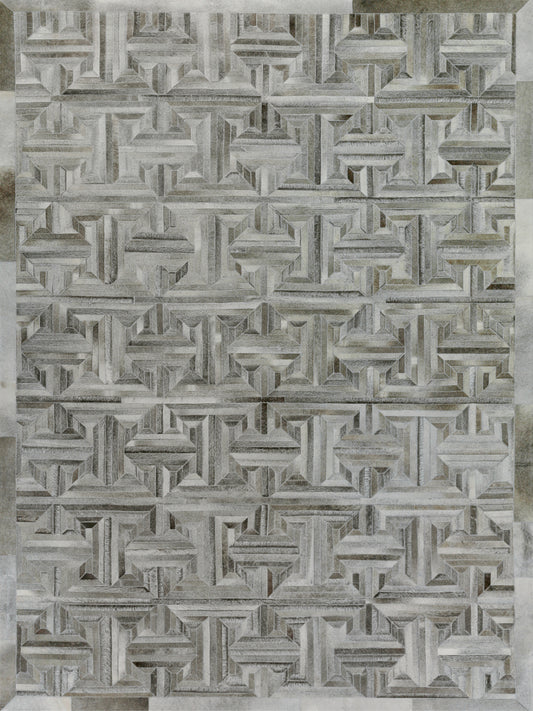 EXQUISITE RUGS   Natural Hide Indoor Hand Stitched    - 2177-5'X8'