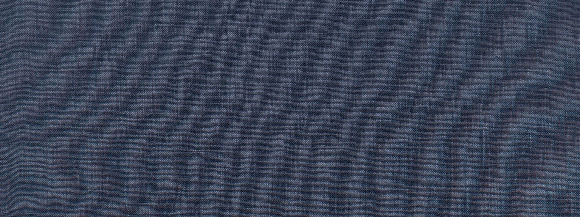 Solid navy blue fabric swatch with a linen-like woven texture.