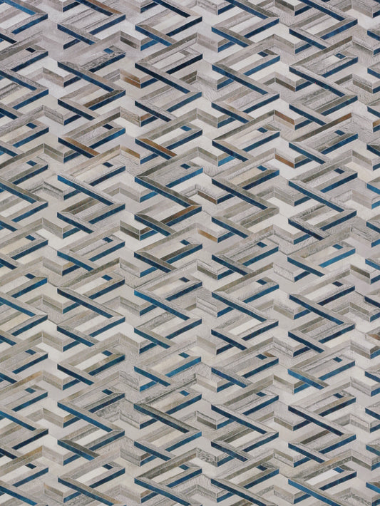 EXQUISITE RUGS   Natural Hide Indoor Hand Stitched    - 2180-5'X8'