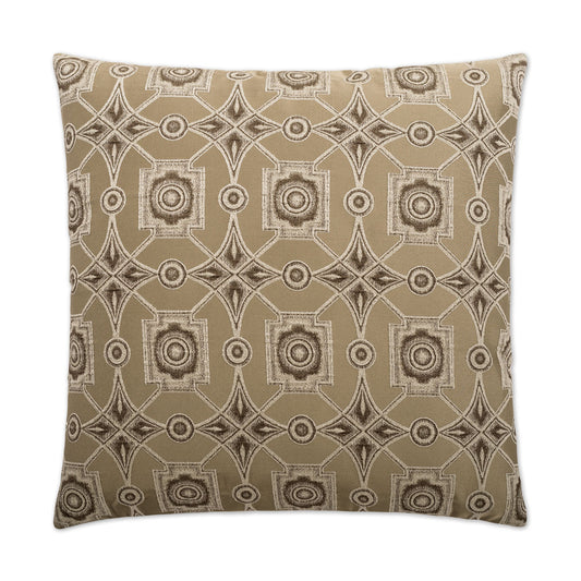 D.V. KAP HOME   24" x 24" Gris Pillow - Oyster Geometric    - 2182-O-2424