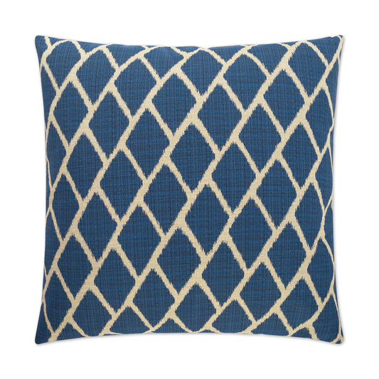 D.V. KAP HOME   24" x 24" Sanur Pillow - Blue Geometric    - 2186-B-2424