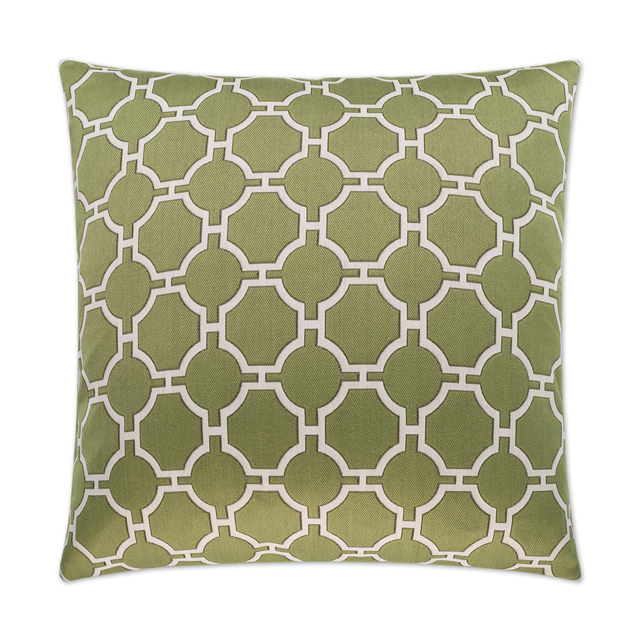 D.V. KAP HOME   24" x 24" Kinder Pillow - Green Traditional, Geometric    - 2196-G-2424