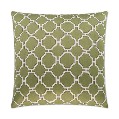 D.V. KAP HOME   24" x 24" Kinder Pillow - Green Traditional, Geometric    - 2196-G-2424