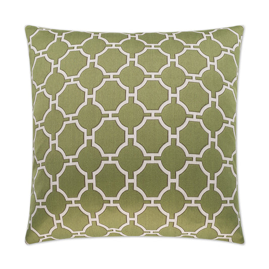 D.V. KAP HOME   24" x 24" Kinder Pillow - Green Traditional, Geometric    - 2196-G-2424