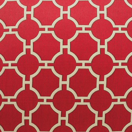 D.V. KAP HOME 2196-R-YARD Kinder Fabric - Red Traditional, Geometric  Red   - Kinder