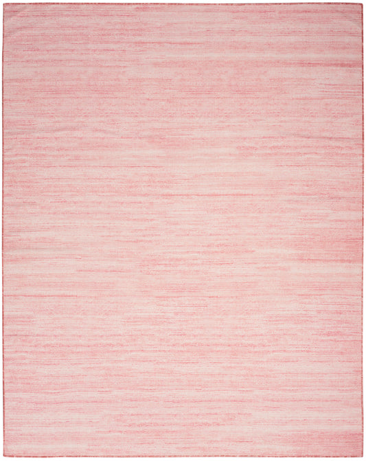 Pastel pink rectangular area rug with subtle horizontal striations and gentle gradient for modern cozy decor.