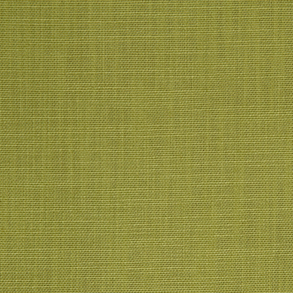 Olive green woven fabric close-up showing tight textile weave, upholstery-style material.