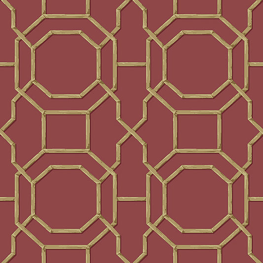 JF Fabrics -Wallpaper 2204 46 Wallpaper Burgundy,Red  Non-Woven - 5943246 W7641
