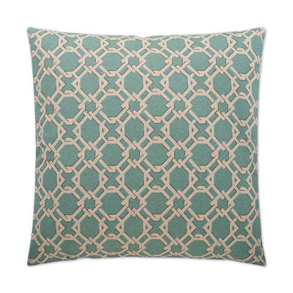 D.V. KAP HOME   24" x 24" Keenland Pillow - Blue Transitional, Geometric    - 2208-B-2424