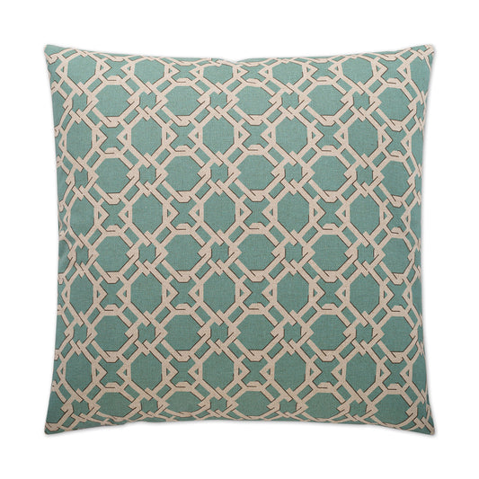 D.V. KAP HOME   24" x 24" Keenland Pillow - Blue Transitional, Geometric    - 2208-B-2424
