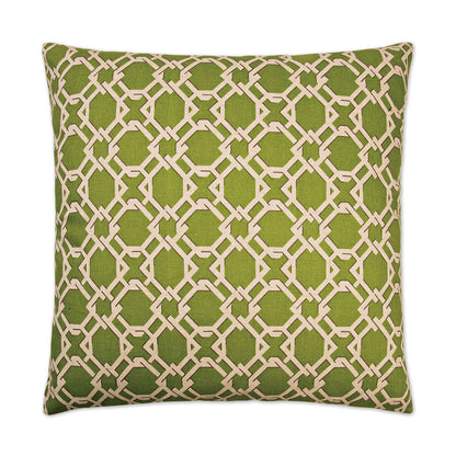 D.V. KAP HOME   24" x 24" Keenland Pillow - Green Transitional, Geometric    - 2208-G-2424