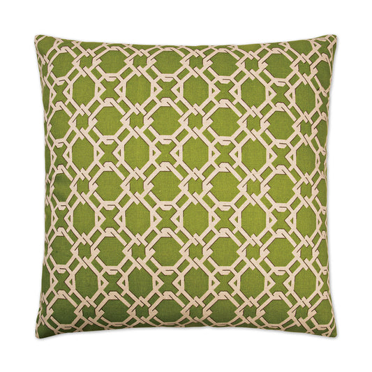 D.V. KAP HOME   24" x 24" Keenland Pillow - Green Transitional, Geometric    - 2208-G-2424