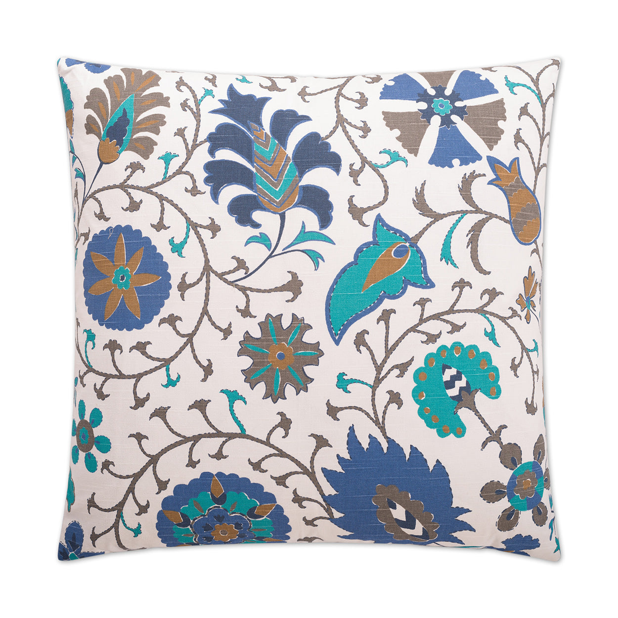 D.V. KAP HOME   24" x 24" Calypso Pillow - Blue Floral    - 2209-B-2424
