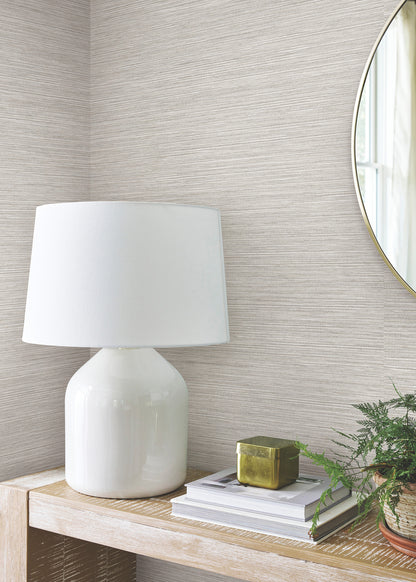 York Wallcoverings SEAQUAL YARN Trieste Oyster York High Performance Textile Wallcovering Traditional Weaves Greys  Wallpaper - 221-01