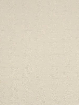 Cream beige textured surface with subtle embossed damask pattern; fabric-like wallpaper backdrop.