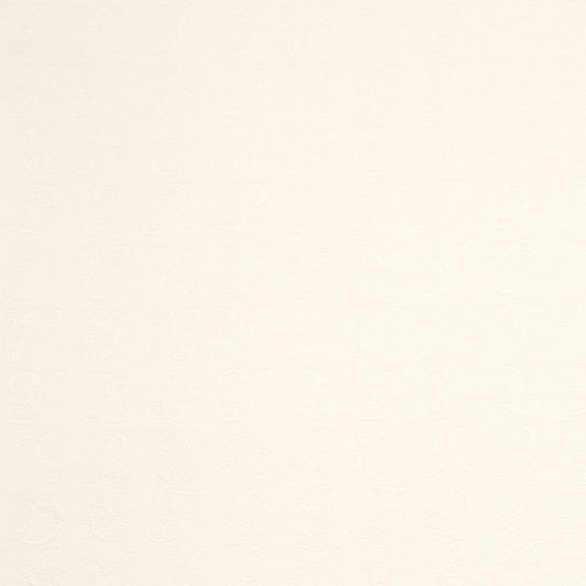 Cream textured wallpaper with a subtle damask scroll pattern.