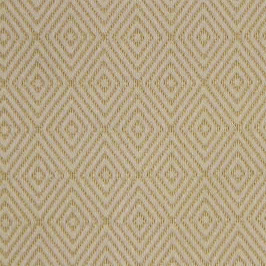 Beige woven fabric with a repeating tan diamond motif and chevron texture.