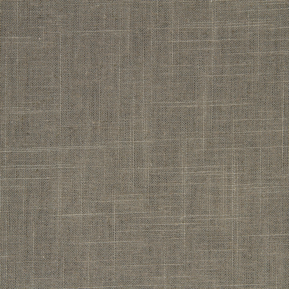 Taupe linen-textured fabric with a subtle crosshatch weave; versatile upholstery or drapery material.